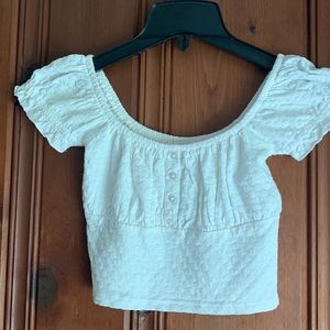 Billabong White Cropped Blouse